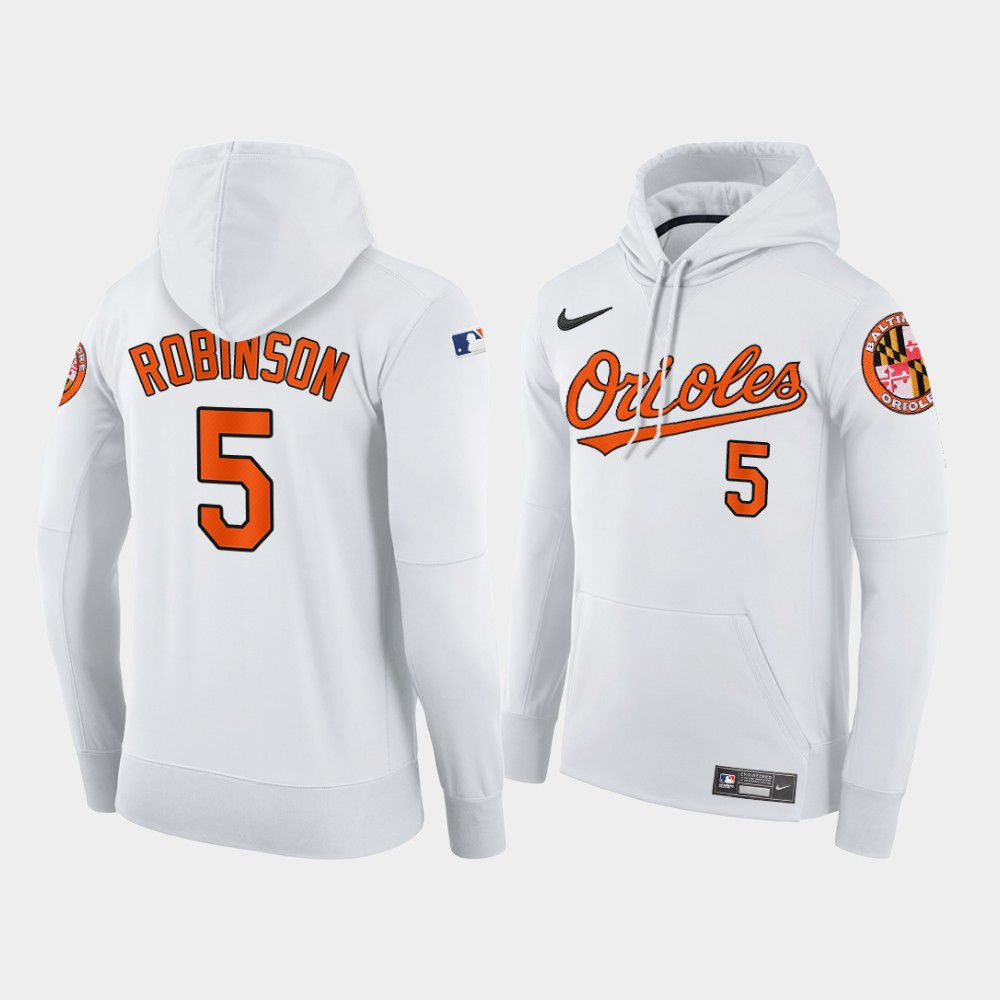 Men Baltimore Orioles #5 Robinson white home hoodie 2021 MLB Nike Jerseys->baltimore orioles->MLB Jersey